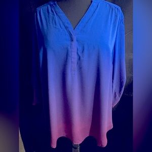 Torrid ombré blouse 3/4 sleeve